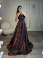 ماکسی دکلته تافته کد Z07 - Image 3