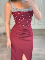 پیراهن میدی نگین دار کد 2476 - Image 3