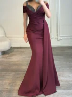 ماکسی رو سینه نگین بغل شالدار کد 3239 - Image 2