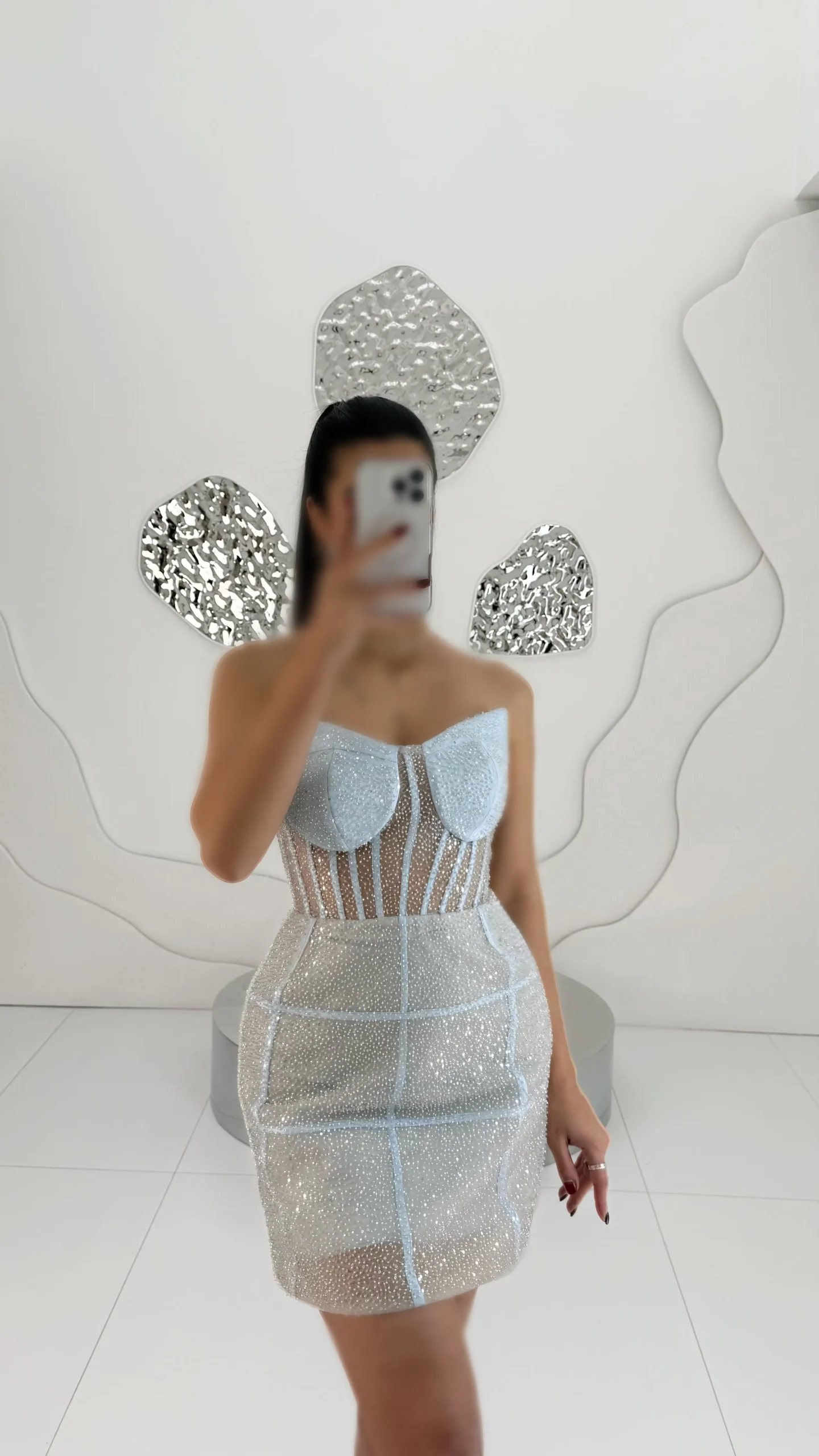 IMG_5750phh پیراهن کوتاه نگینی کد Y96 - Image 1