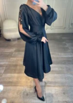 میدی آستین دار تور کد 2400 - Image 5