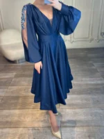 میدی آستین دار تور کد 2400 - Image 3