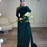 ماکسی آستین دار بغل شالدار کد Z44