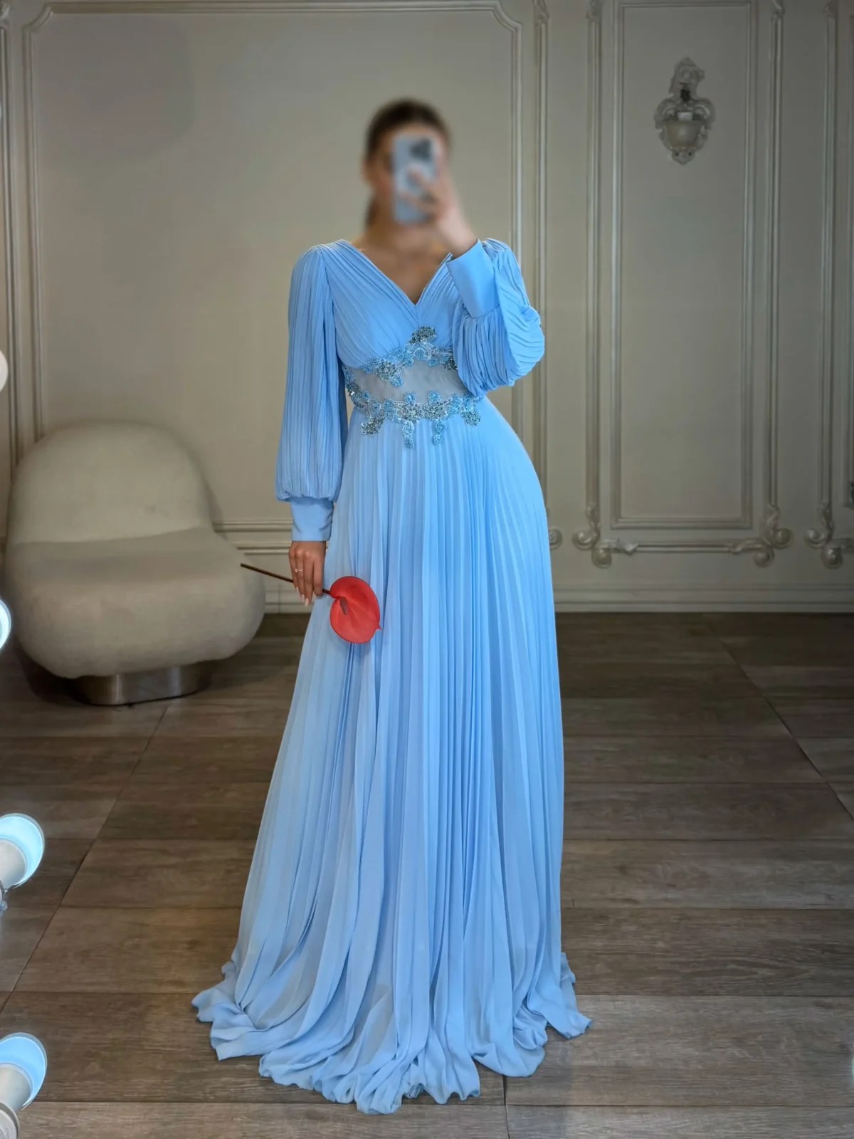 ماکسی پلیسه حریر کد 2662 - Image 1