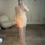 دکلته آستین دامن پولکی کد AC24