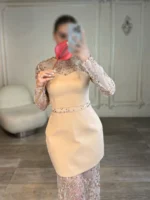 دکلته آستین دامن پولکی کد AC24 - Image 5