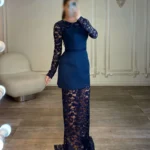 دکلته آستین دامن گیپور کد AC13