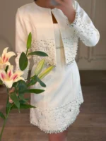 کت سارافون مرواریدی کد 2892 - Image 4