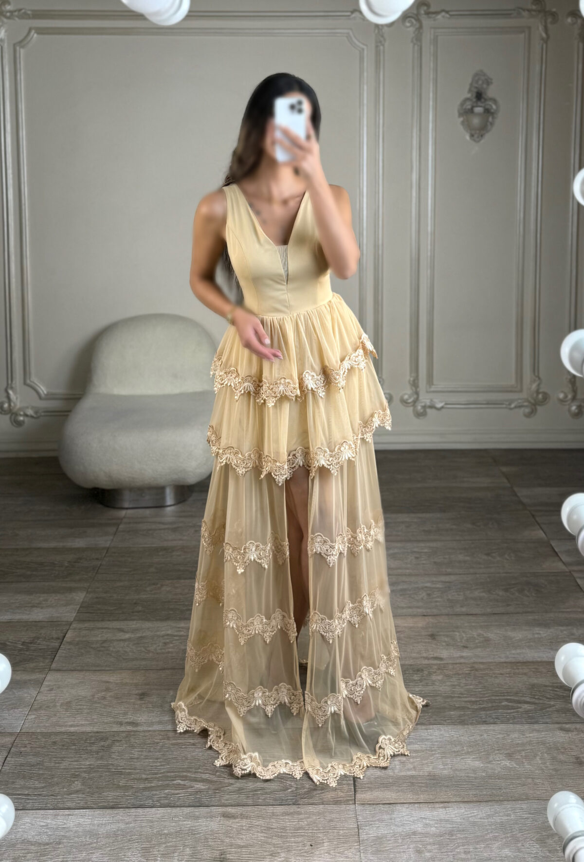 ماکسی پله ای جلو چاکدار کد 3025 - Image 5