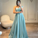 ماکسی یقه رومی ساتن آمریکایی کد 2199