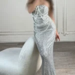 ماکسی پولکی دکلته کد Ac87