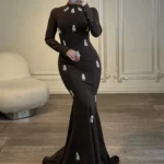 ماکسی سنگ دوزی آستین بلند کد Ac10