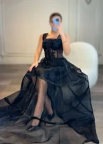 پیراهن ماکسی تور ساده کد 3133