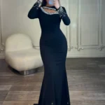 پیراهن ماکسی مرواریدی کد 11065