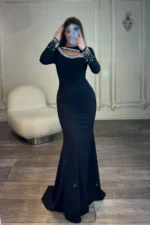 پیراهن ماکسی مرواریدی کد 11065