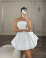 پیراهن کوتاه بالا فنردوزی ساتن کد 3313 - Image 6