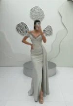 ماکسی رو سینه نگین بغل شالدار کد 3239 - Image 5