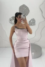 ماکسی دکلته جلو کوتاه کد 3235 - Image 5