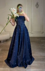 ماکسی یقه قایقی سنگ کار شده کد 2996