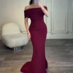 ماکسی یقه قایقی کد 3206