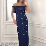 میدی نگینی یقه ساتن کد 3047