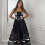 پیراهن دکلته تور ارگانزا کد 4042007