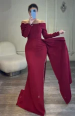 ماکسی آستین بلند یقه نگین کد 3249 - Image 5