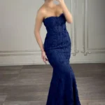 ماکسی دکلته ژاکارد کد AC75