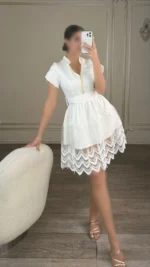 پیراهن عروسکی آستین کوتاه کد 4012019