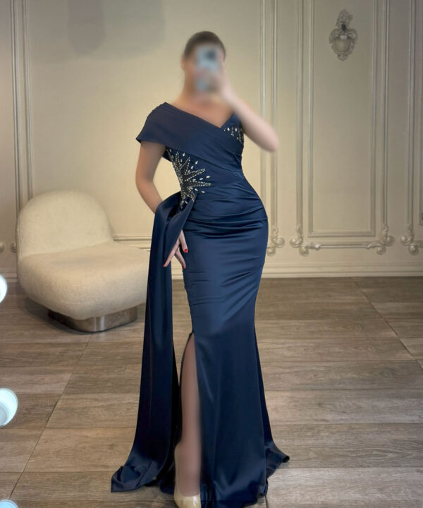 ماکسی ساتن بغل چاکدار کد 2752