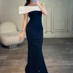 ماکسی یقه ساتن کد 3219