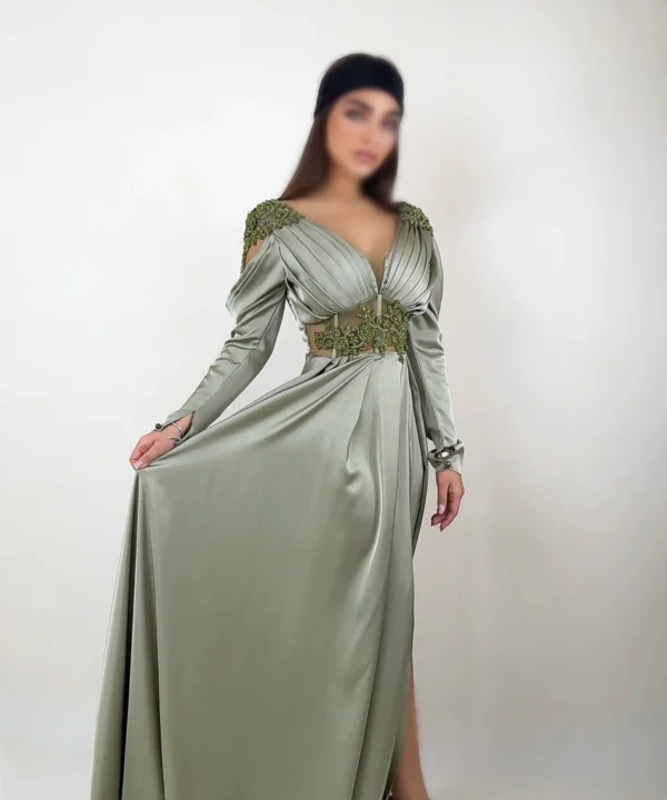 ماکسی آستین دار تور کد 2742