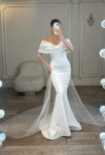 ماکسی یقه پاپیون دامن تور کد AB61 - Image 3