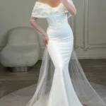 ماکسی یقه پاپیون دامن تور کد AB61