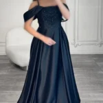 ماکسی آف شولدر بالا کار شده کد 3305