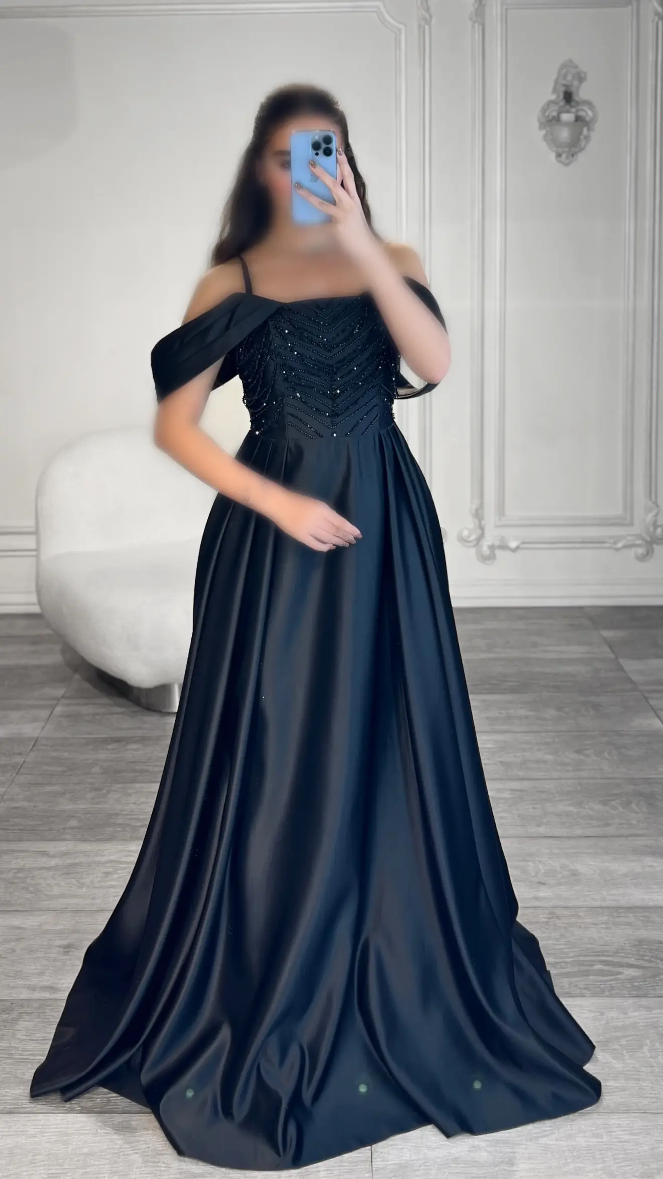 IMG_9950 44 ماکسی آف شولدر بالا کار شده کد 3305 - Image 1