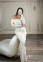 ماکسی دانتل یقه قایقی کد ۳۲۸۱ - Image 6