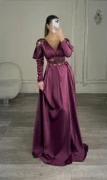 ماکسی آستین دار تور کد 2742 - Image 2