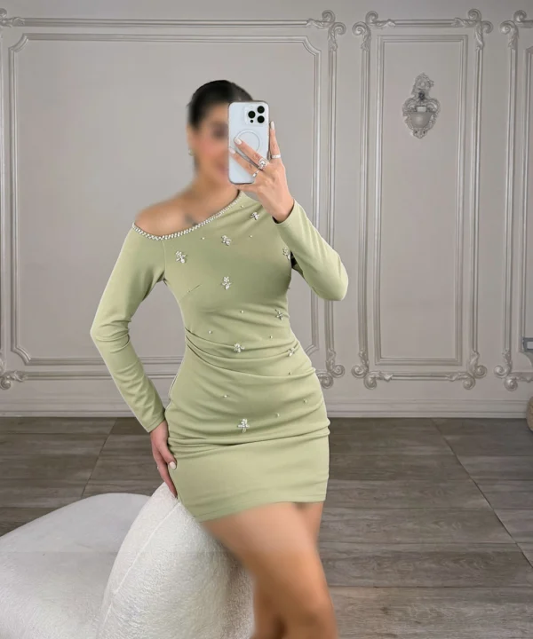 پیراهن یقه رومی کد 4042010