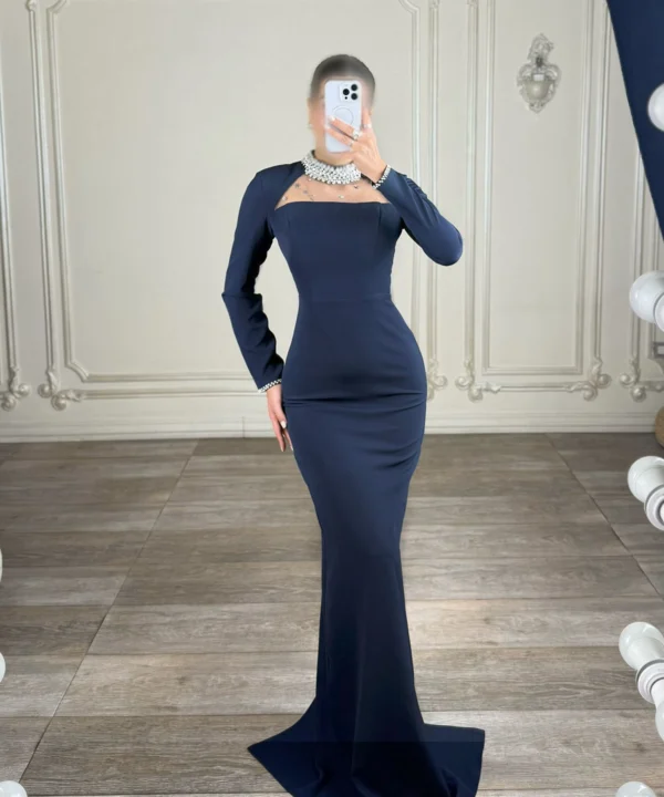 ماکسی یقه نگینی کد 4041004