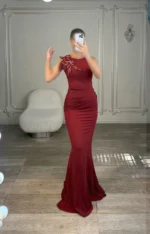 ماکسی سرشانه گل کد ab30/1