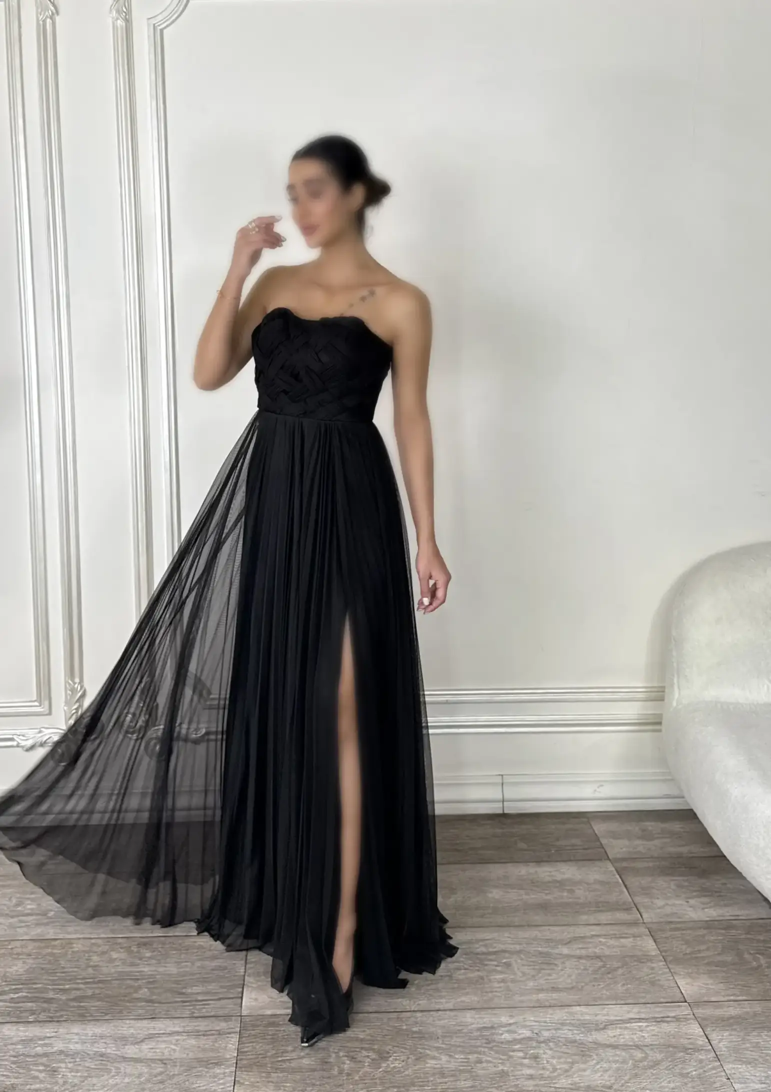 IMG_0021ppp ماکسی دکلته بافتی 2953 - Image 1