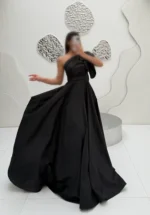 ماکسی تافته سرشانه گره ای p86 - Image 3