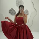 پیراهن کوتاه کمر نگینp54