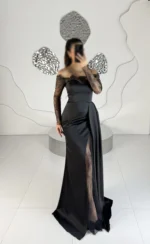 ماکسی چاک دار دانتل 1361 - Image 4