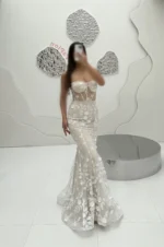 ماکسی دکلته گل برجسته X65/1 - Image 3