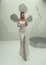 ماکسی چاک دار دانتل 1361 - Image 2