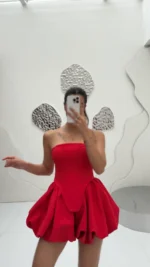 کراپ دامن قارچی P56 - Image 4